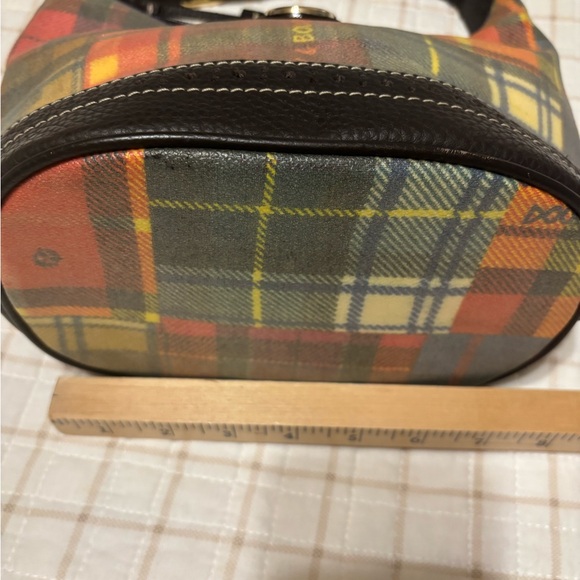 Dooney & Bourke Multicolor Plaid Hobo Bag with Black Trim - Picture 9 of 14